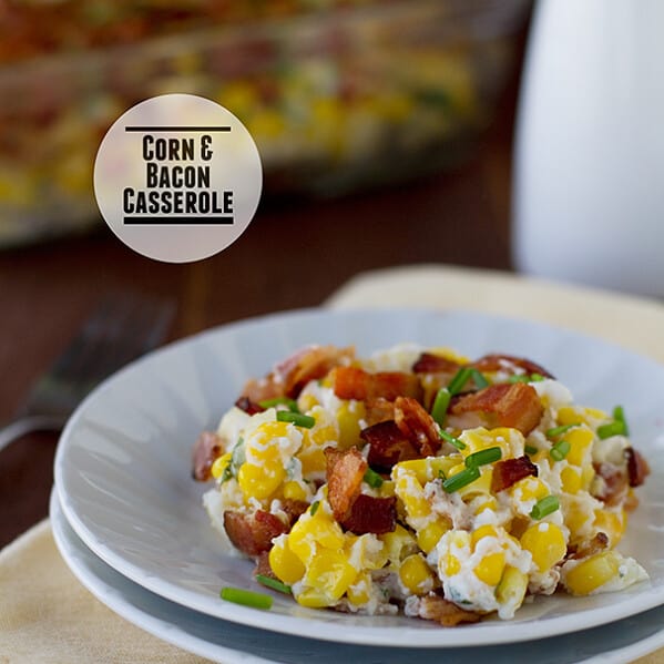 Corn and Bacon Casserole | www.tasteandtellblog.com