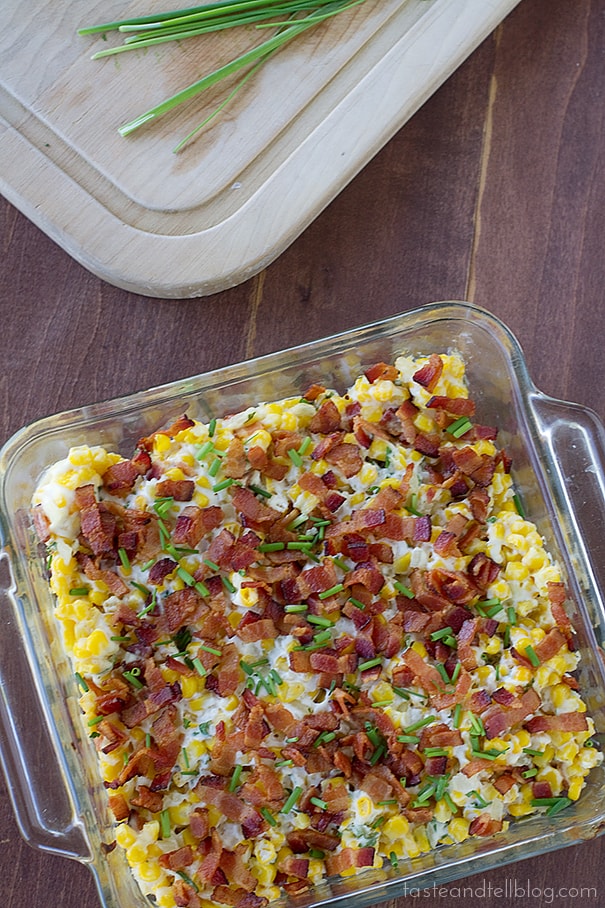 Corn and Bacon Casserole | www.tasteandtellblog.com