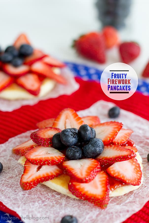 Fruity Firework Pancakes | www.tasteandtellblog.com