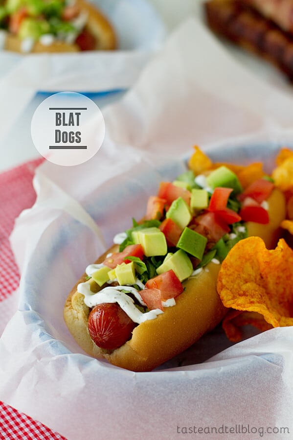 BLAT Dogs - Bacon, Lettuce, Avocado and Tomato Hot Dogs | www.tasteandtellblog.com