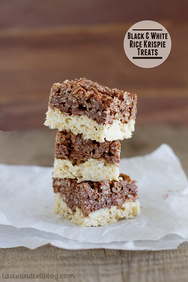 Black and White Rice Krispie Treats | www.tasteandtellblog.com