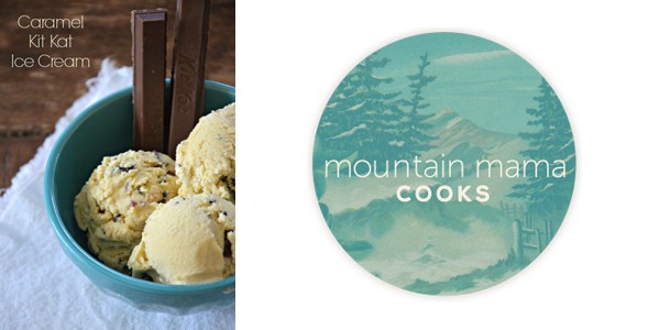 Caramel Kit Kat Ice Cream by Mountain Mama Cooks