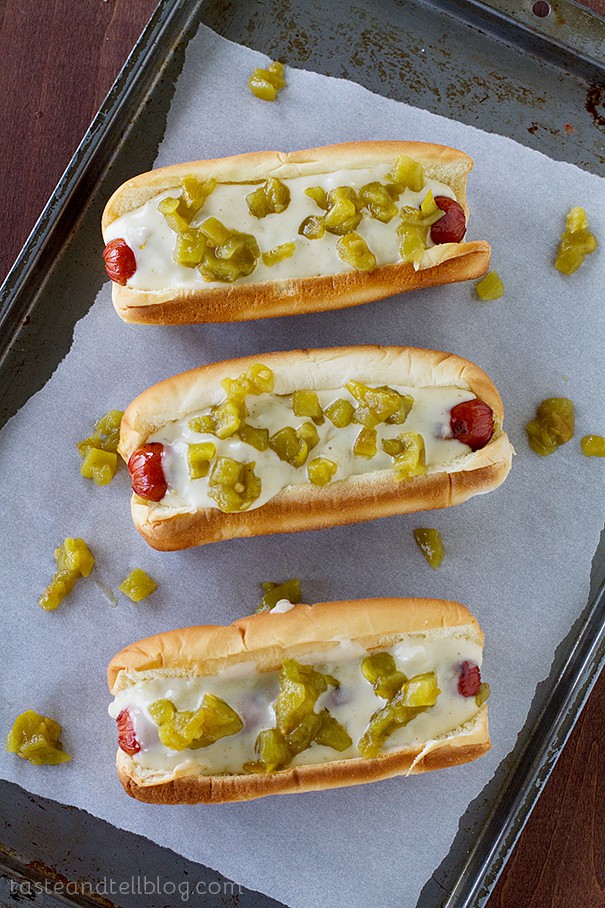 Green Chile Dogs | www.tasteandtellblog.com