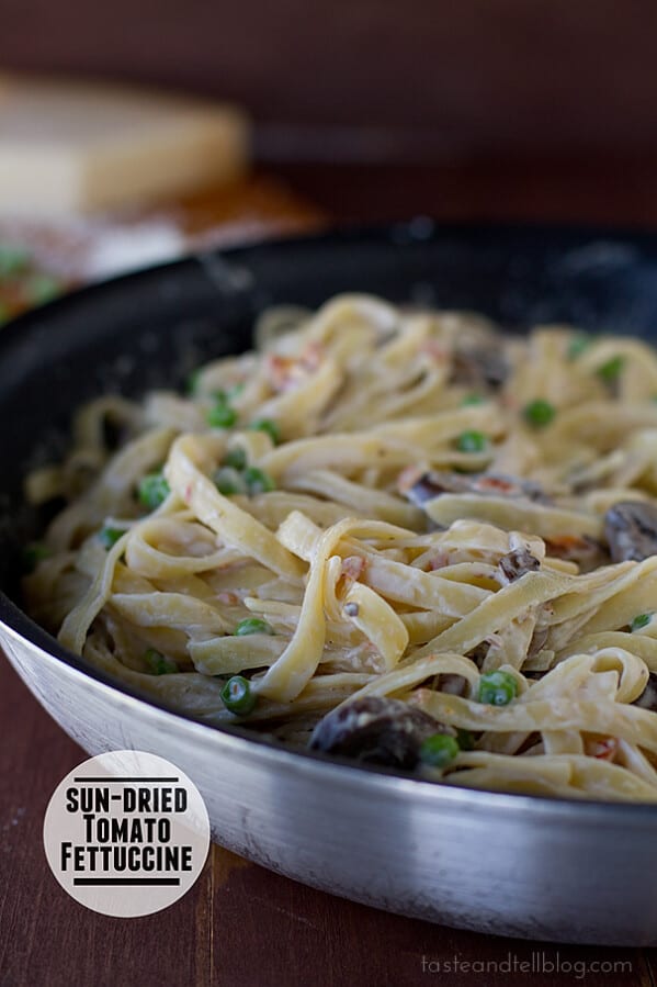Sun-Dried Tomato Fettuccine | www.tasteandtellblog.com