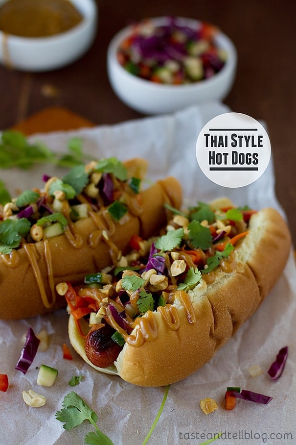 Thai Style Hot Dogs | www.tasteandtellblog.com