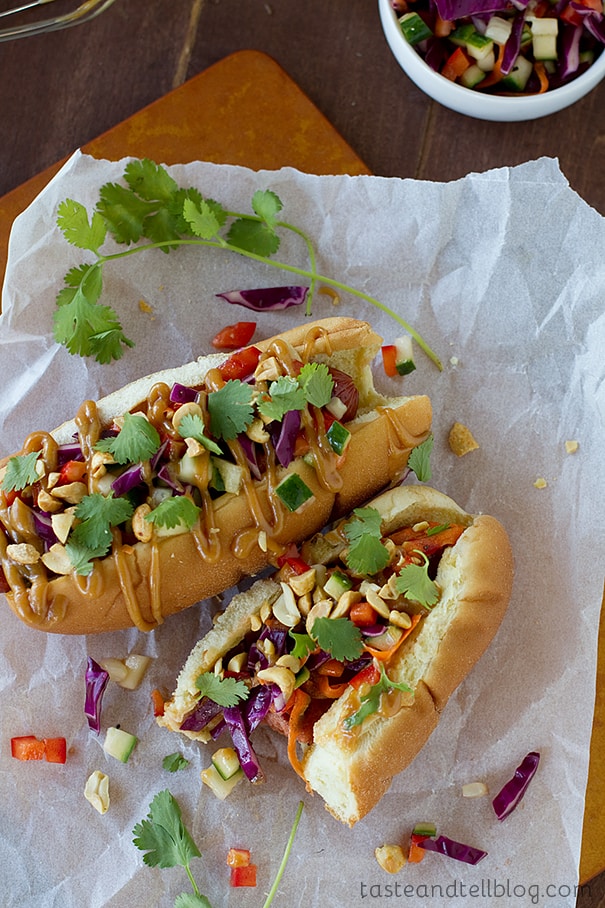 Thai Style Hot Dogs | www.tasteandtellblog.com