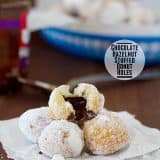 Chocolate Hazelnut Stuffed Donut Holes | www.tasteandtellblog.com