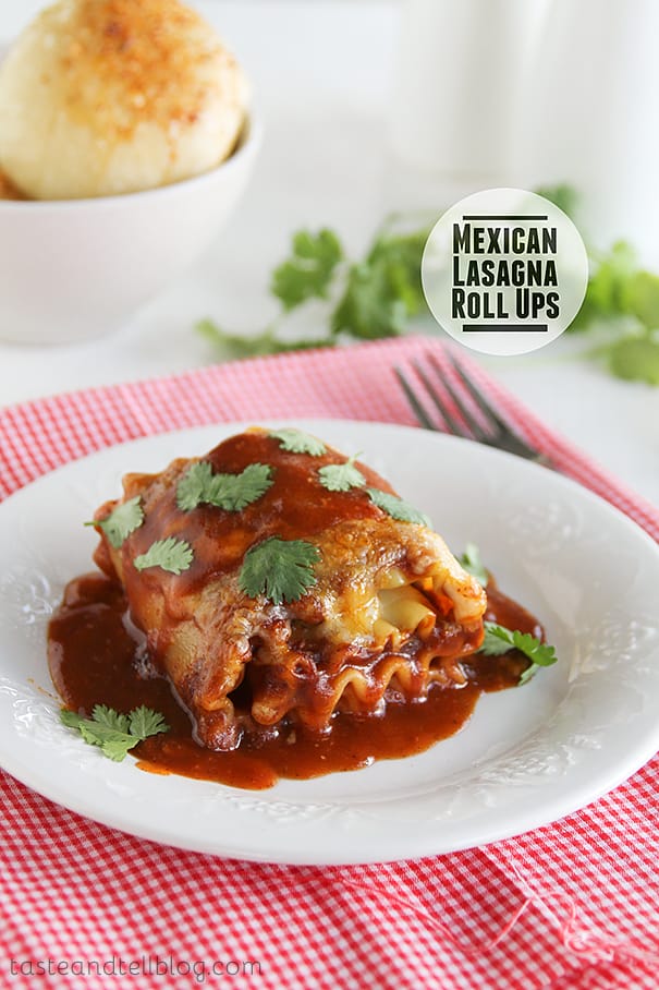 Mexican Lasagna Roll Ups | www.tasteandtellblog.com