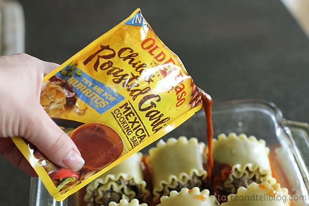 Mexican Lasagna Roll Ups | www.tasteandtellblog.com