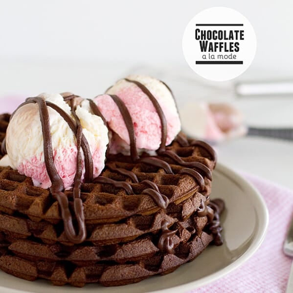 Chocolate Waffles a la Mode | www.tasteandtellblog.com