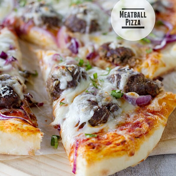Meatball Pizza | www.tasteandtellblog.com