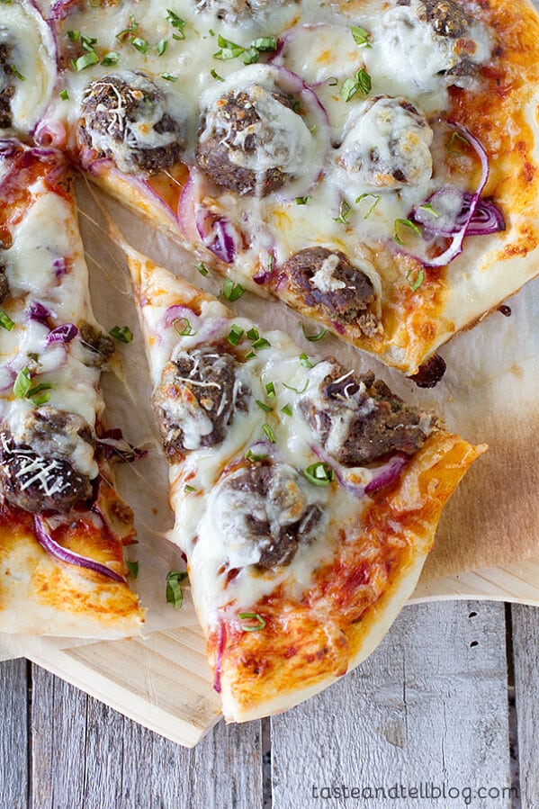 Meatball Pizza Taste and Tell