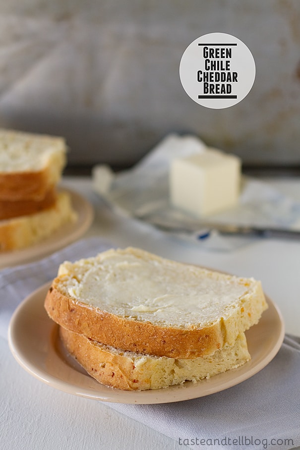 Green Chile Cheddar Bread | www.tasteandtellblog.com