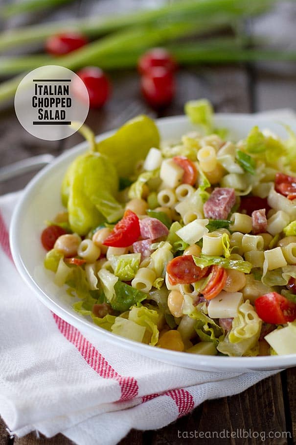 Flavorful and hearty, this Italian Chopped Salad has all of the great flavors of Italy in one huge salad!