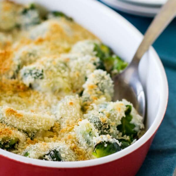 Baked Brussels Sprouts Gratin