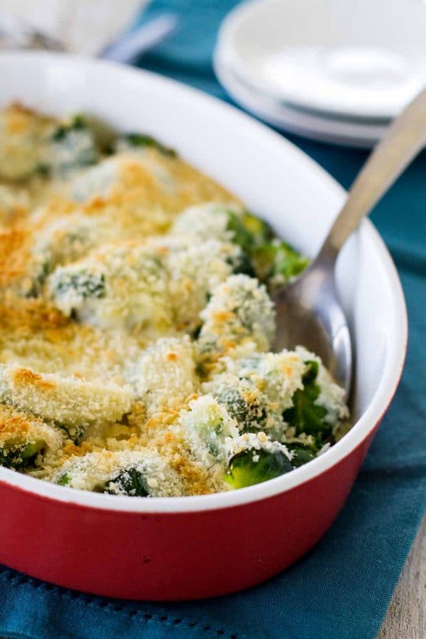 Baked Brussels Sprouts Gratin