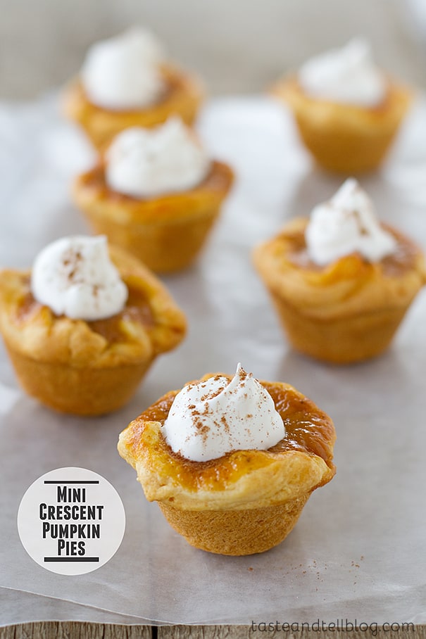 Mini Crescent Pumpkin Pies | Taste and Tell