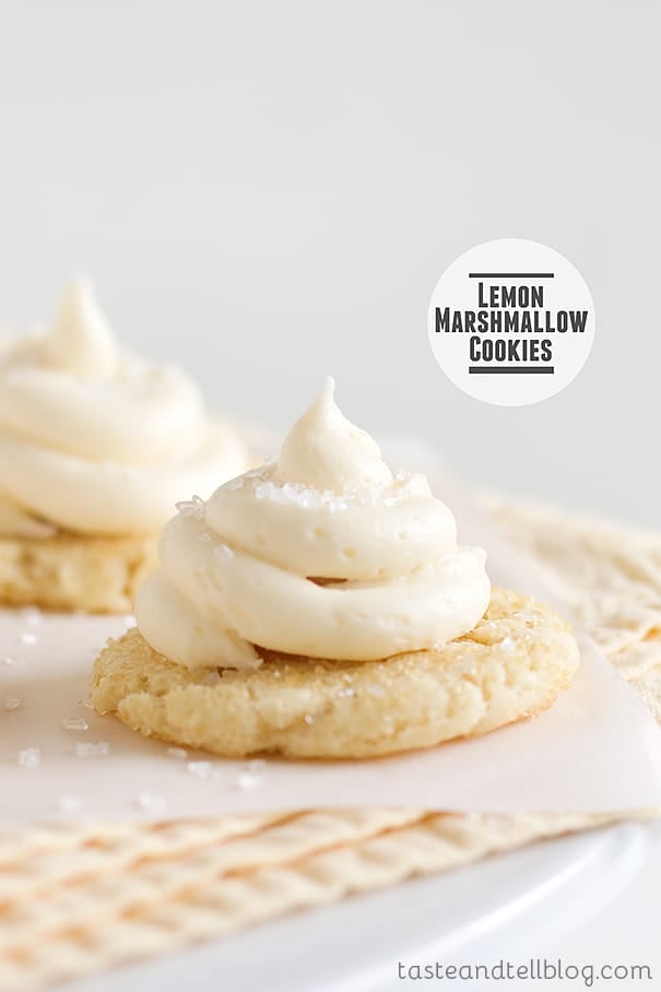 Lemon Marshmallow Cookies from www.tasteandtellblog.com