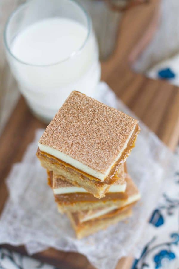 Caramel Snickerdoodle Bars