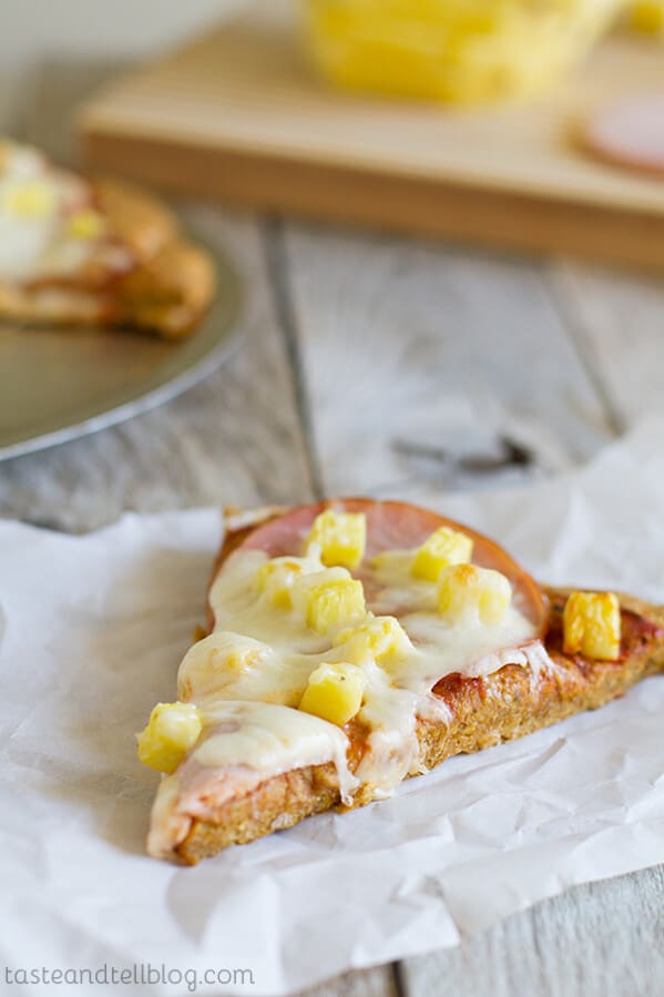 Sweet Potato Crust Hawaiian Pizza recipe on Taste and Tell