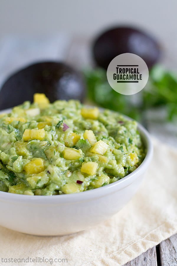 A taste of the tropics meets Mexico in this twist on guacamole in this Tropical Guacamole, loaded with Avocados from Mexico, Pineapple and Mango.