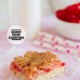 Coconut Cherry Almond Bars on Taste and Tell