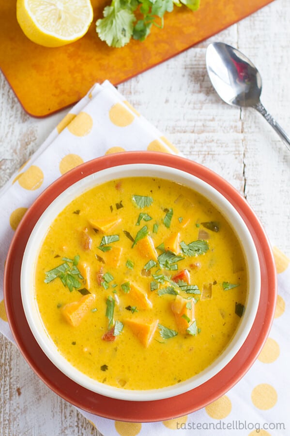 Roasted Red Pepper and Sweet Potato Soup Taste and Tell