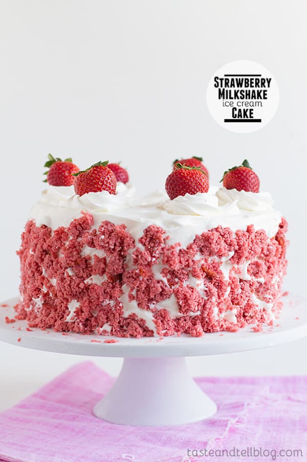 Strawberry Milkshake Ice Cream Cake on Taste and Tell