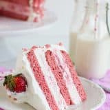 Strawberry Milkshake Ice Cream Cake