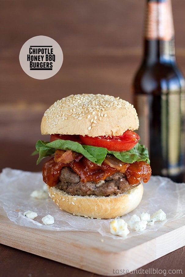 Chipotle Honey BBQ Burgers on Taste and Tell