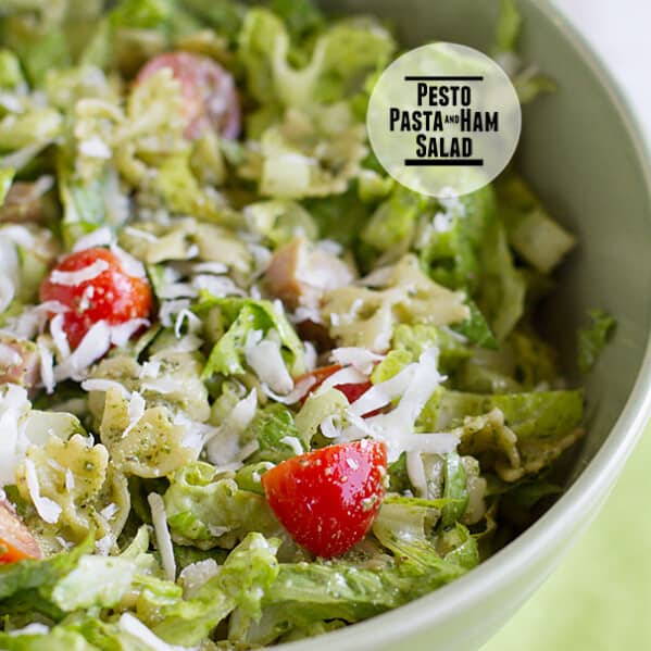 Pesto Pasta and Ham Salad on Taste and Tell