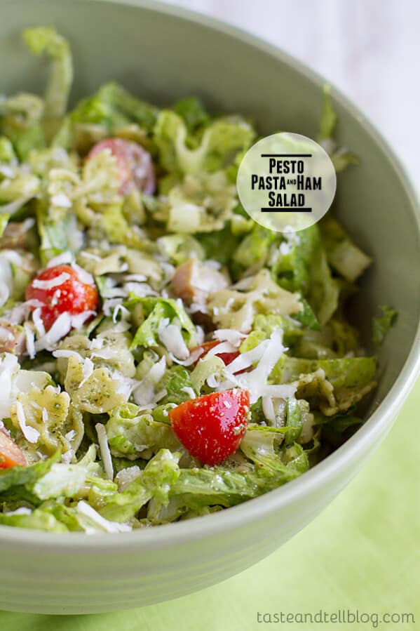 Pesto Pasta and Ham Salad on Taste and Tell