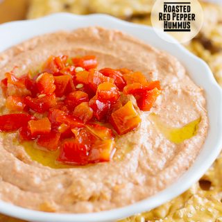 Roasted Red Pepper Hummus on Taste and Tell