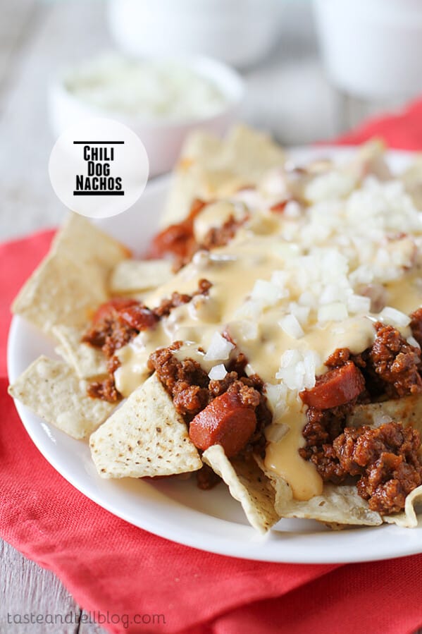 Chili Dog Nachos on Taste and Tell