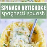Spinach Artichoke Spaghetti Squash
