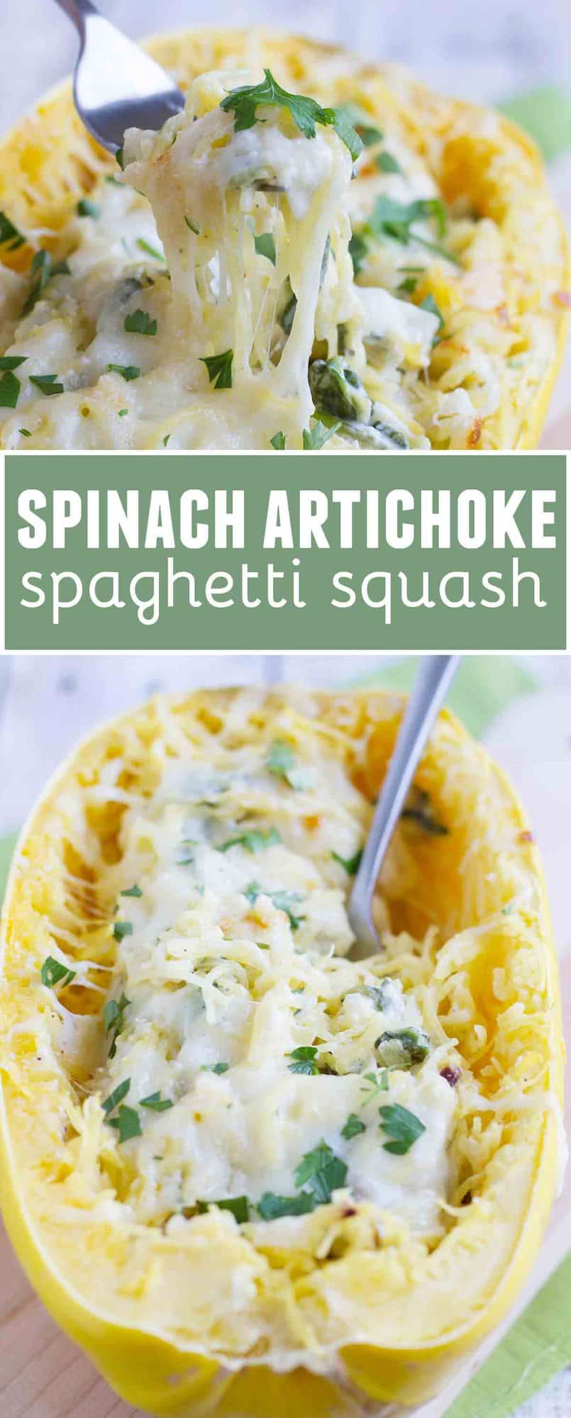 Spinach Artichoke Spaghetti Squash Recipe Taste and Tell