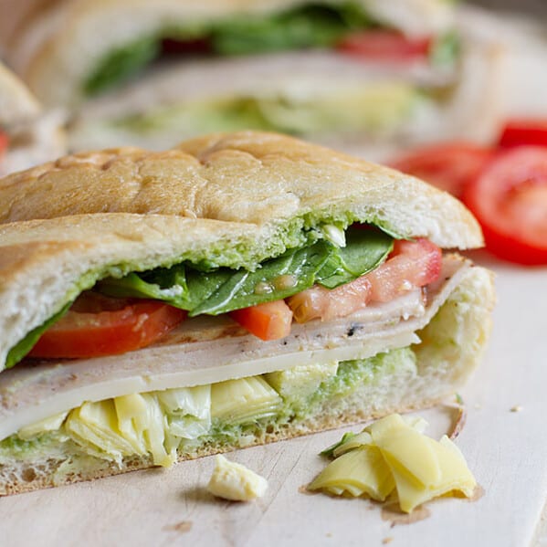 Turkey Artichoke and Basil Subs on Taste and Tell