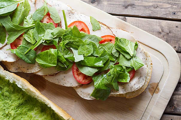 Turkey Artichoke and Basil Subs