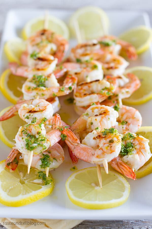Grilled Lemon Shrimp Kabobs