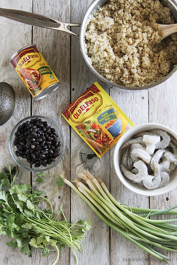 Ingredients for Southwestern Shrimp Quinoa Recipe