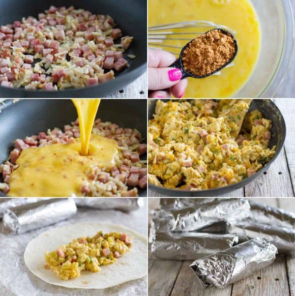 How to make campfire breakfast burritos