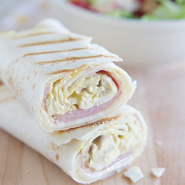 Grilled Chicken Cordon Bleu Wraps