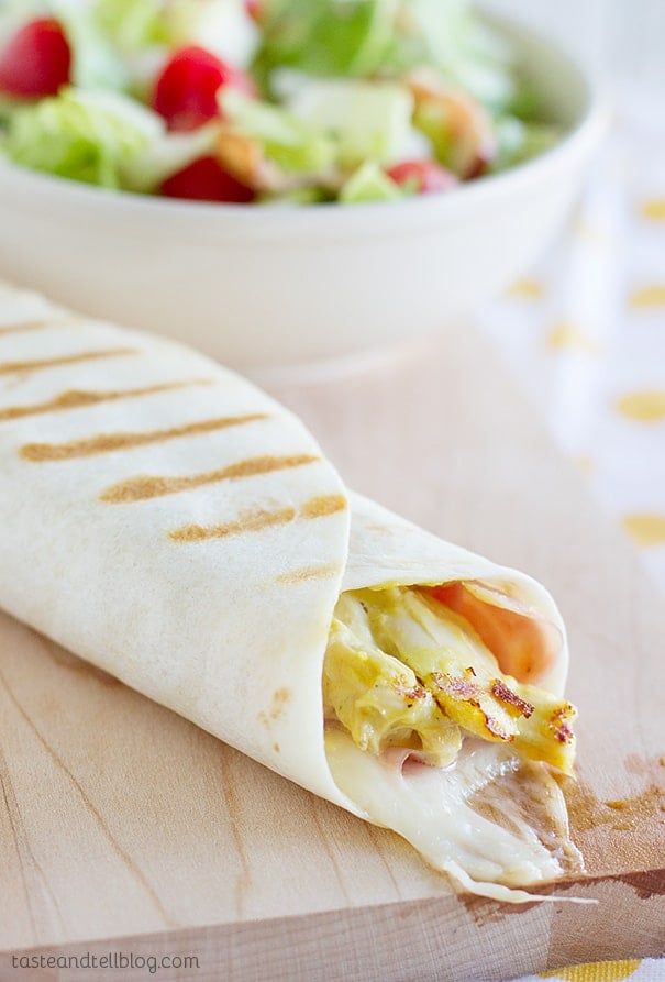 Easy Weeknight Chicken Recipe - Grilled Chicken Cordon Bleu Wraps