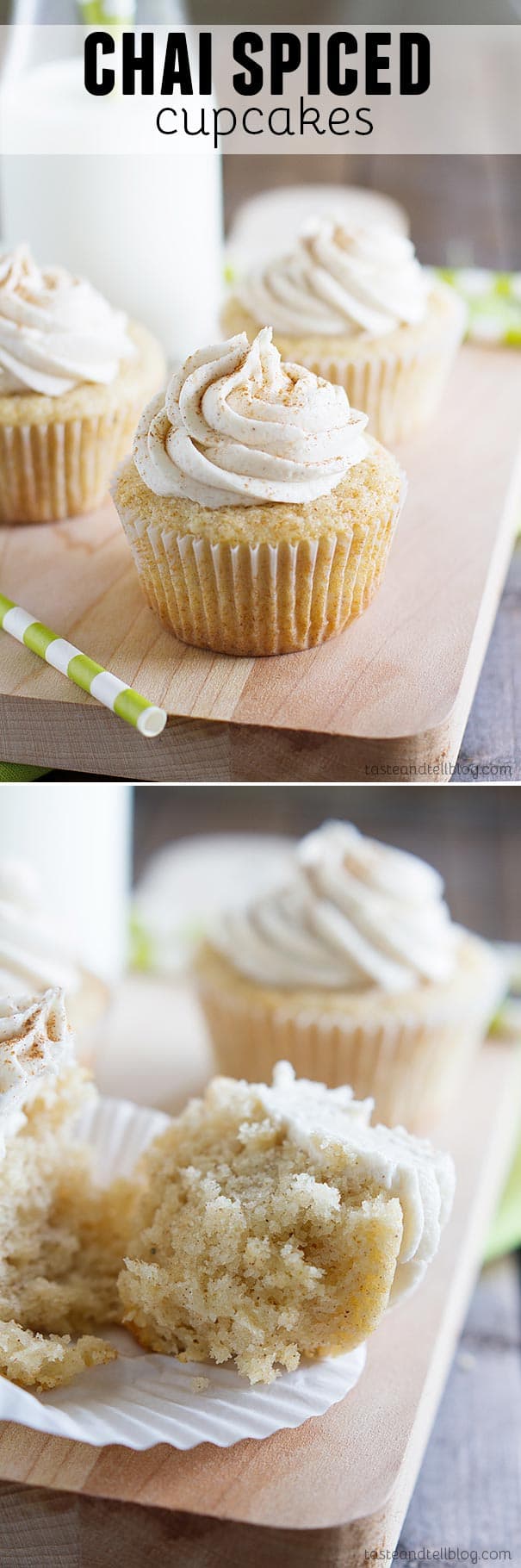 All of the wonderful spices of chai tea are showcased in these Chai Spiced Cupcakes that are simple yet packed with flavor.