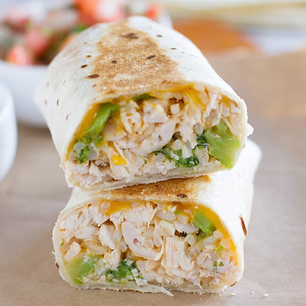 Chicken and Broccoli Grilled Burritos Recipe