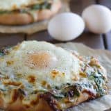Creamed Spinach and Egg Pizza