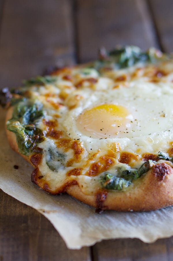 Take your pizza up a notch with this Creamed Spinach and Egg Pizza