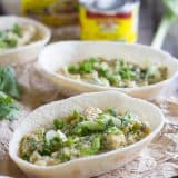 Mashed Chickpea and Green Chile Bowls
