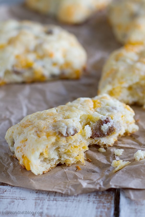 Breakfast in a biscuit - Sausage and Cheese Breakfast Recipe