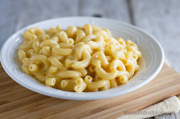 Mac and Cheese before a veggie makeover!